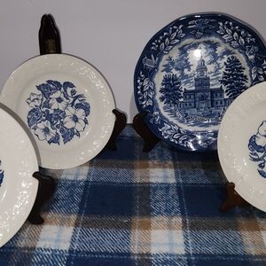 Blue and White Porcelain Plate Lot